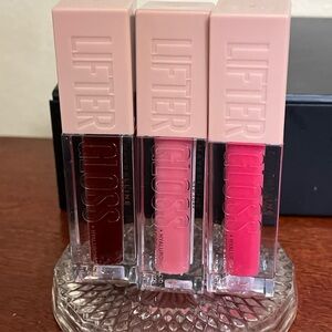 Maybelline lifter lip gloss lot of 3 bubble gum taffy gummy bear